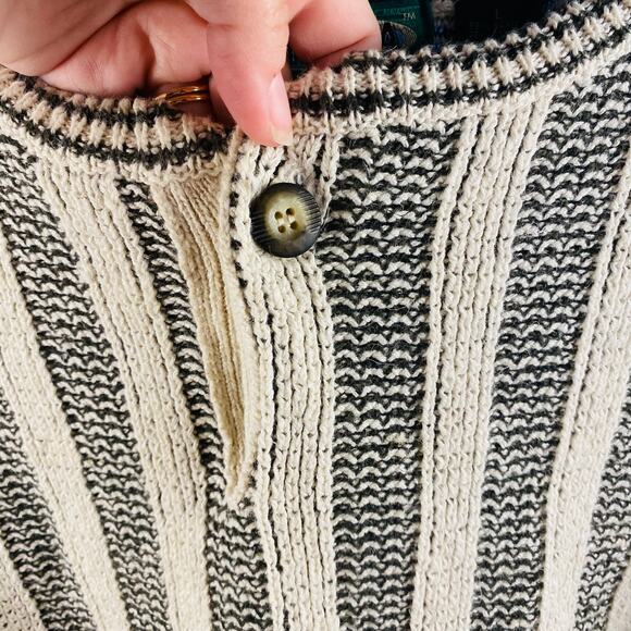 Arcadia Rustic Simplicity Men's Cotton Blend Striped Sweater Large - Picture 2 of 5